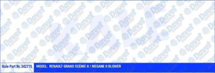 KALE 342775 Kalorifer Motoru Renault Megane Ii Grand Scenic Ii (12v)
